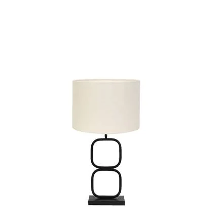 Light & Living Tafellamp Lutika|Livigno - Zwart|Eiwit - Ø30x67cm