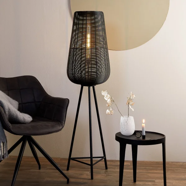 Light & Living Vloerlamp Adeta - Mat Zwart