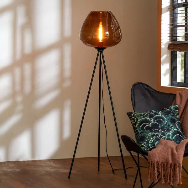 Light & Living Vloerlamp Mayson - Bruin