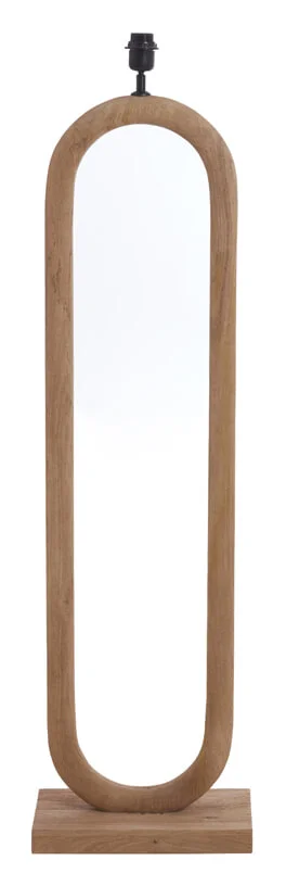 Light & Living Vloerlamp Paceco Mangohout, 119cm hoog (excl. kap) - Bruin