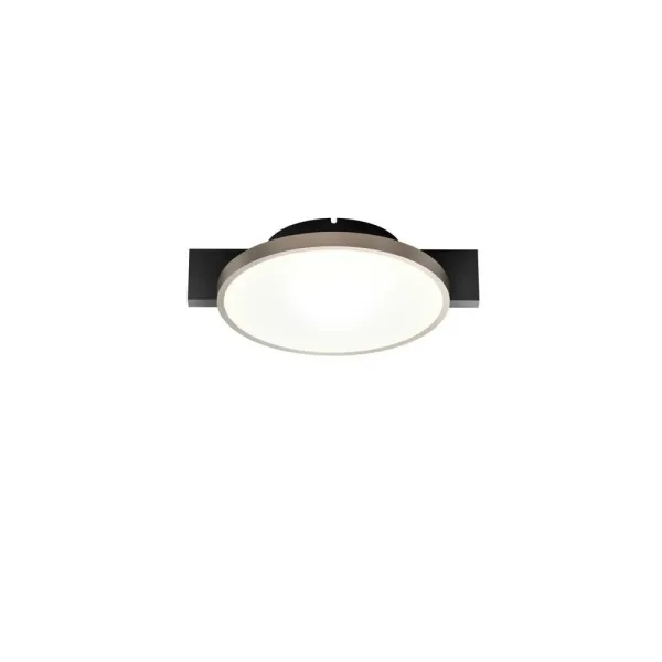 Light-Point - Inlay Round C1 Plafondlamp Matt Black/Silver Gold