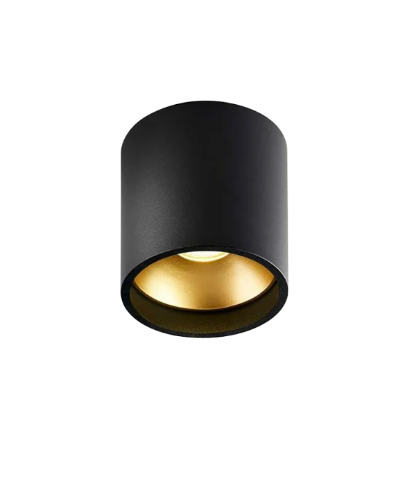 LIGHT-POINT - Solo 1 Rond Plafondlamp 6W 3000K Zwart/Goud