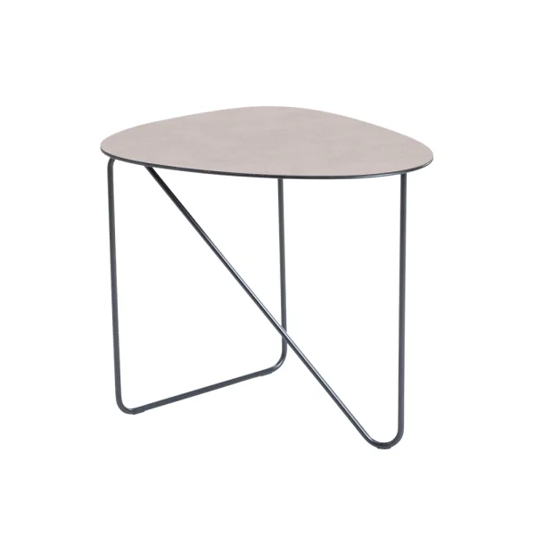 LIND DNA Curve Salontafel leer warm grey, bull, m