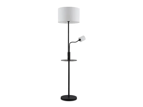 Lindby - Aovan Vloerlamp USB Black