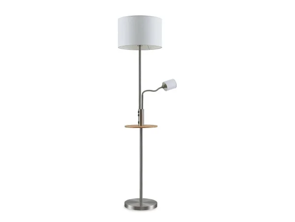 Lindby - Aovan Vloerlamp w/USB Nickel