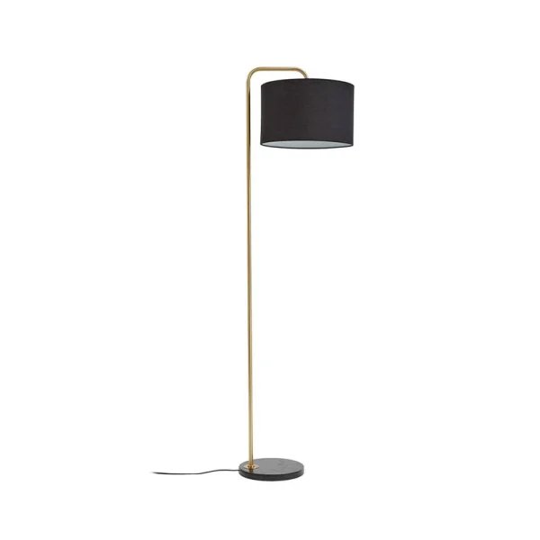 Lindby - Hillary Vloerlamp Zwart/Goud