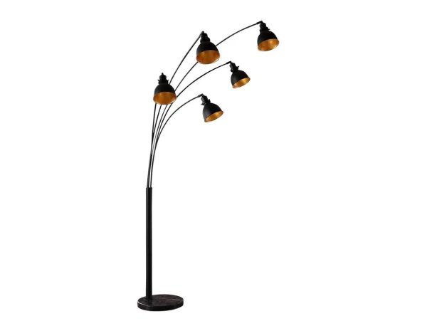 Lindby - Lira 5 Vloerlamp Black/Gold