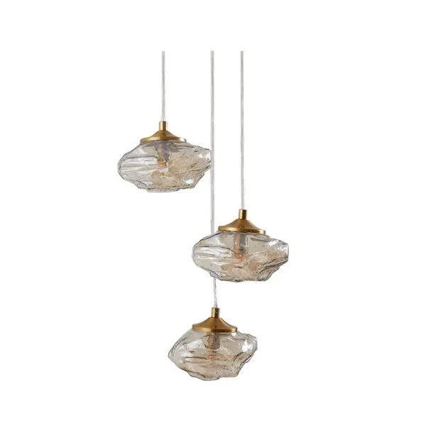 Lindby - Piatra Cluster Hanglamp Cognac/Geel Koper