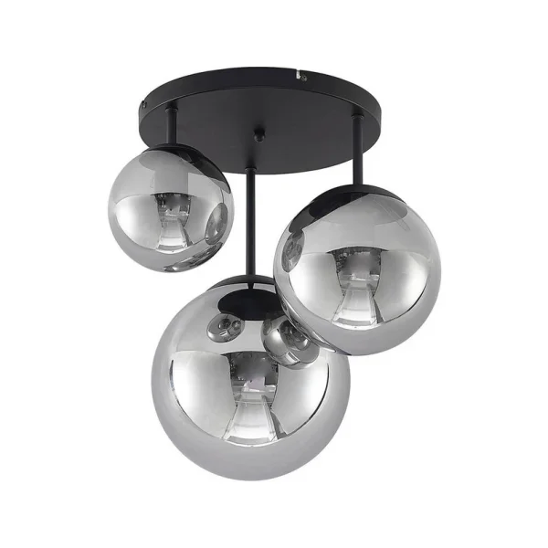 Lindby - Teeja 3 Round Plafondlamp Smoke