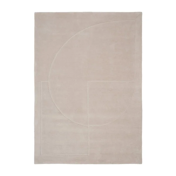 Linie Design Lineal Poem wollen vloerkleed Beige, 170x240 cm