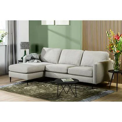 Lions Design Aka Beige 3-zits Bank + Chaise Longue Rechts|Links