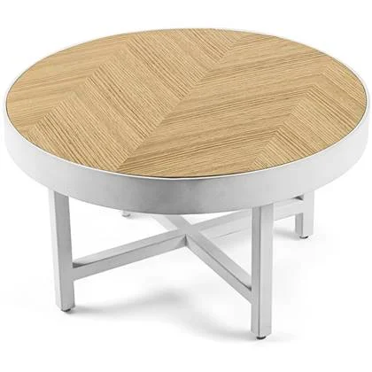 Lions Design Lennox Ronde Salontafel Ø74 Eiken | Wit