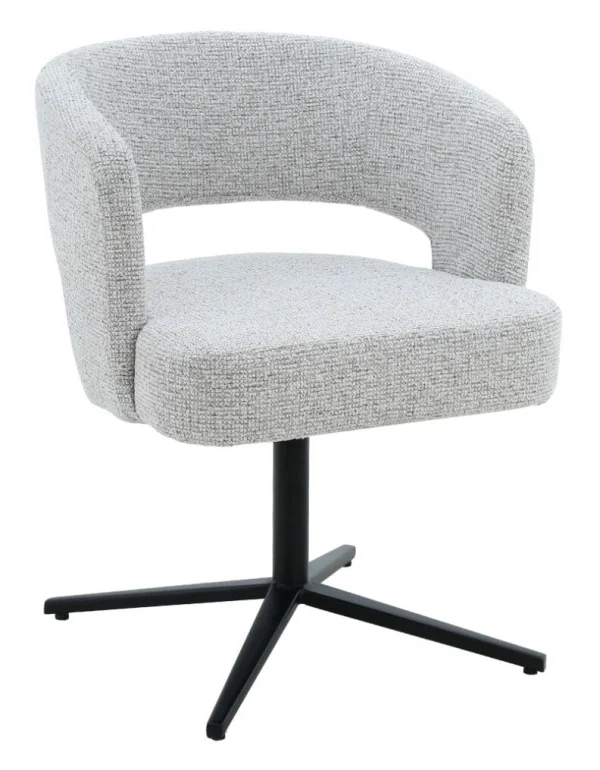 Livingfurn Draaibare Eetkamerstoel Isabel Structuurstof - Beige