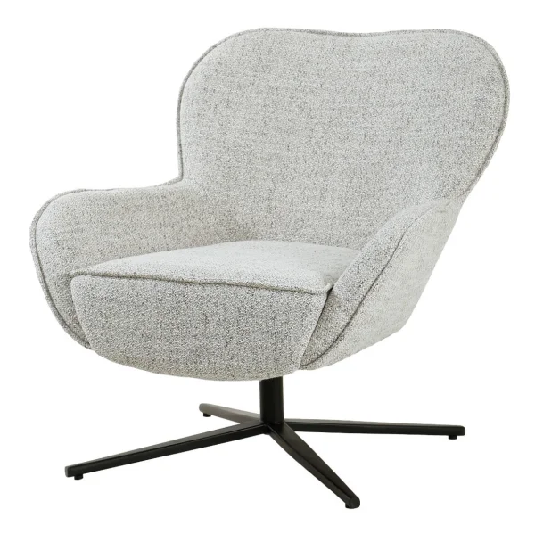 Livingfurn Draaifauteuil Sven Geweven stof - Bisque