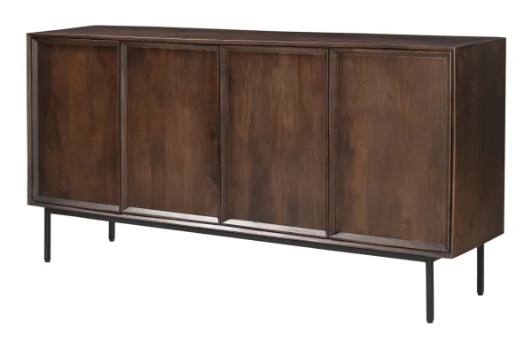 Livingfurn Dressoir Ravenstein Mangohout, 180cm - Bruin