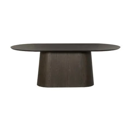 Livingfurn - Eettafel Donkerbruin Eikenfineer - 200x110x76cm - Tobago