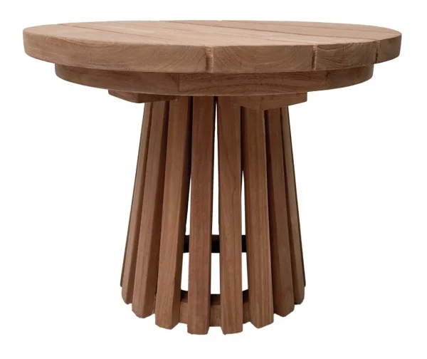 Livingfurn Ronde Bijzettafel Cindo Teakhout, 50cm - Naturel