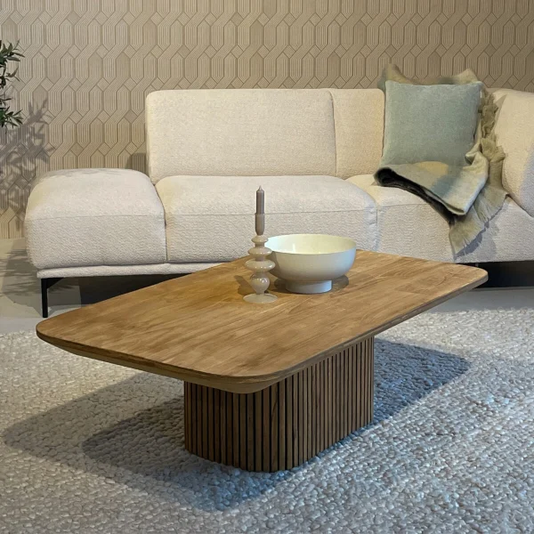 Livingfurn Salontafel Lausanne Teakhout, 120 x 70cm - Bruin