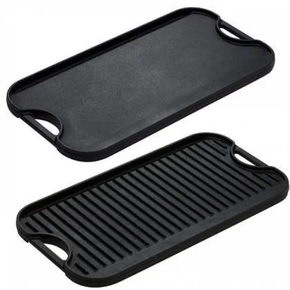 Lodge reversible bak- en grillplaat dubbelzijdig lpgi3, 51x27cm