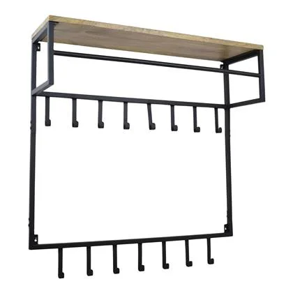 LOFT42 Petri XL Kapstok - 15 haken - Metaal - Zwart - 100x105x30