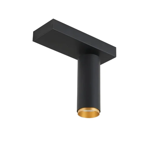 LOOM DESIGN - X-Beam plafondlamp enkelvoudig zwart goud
