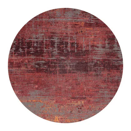 Louis de Poortere Streaks Vloerkleed Ø 140 cm - Nassau Red