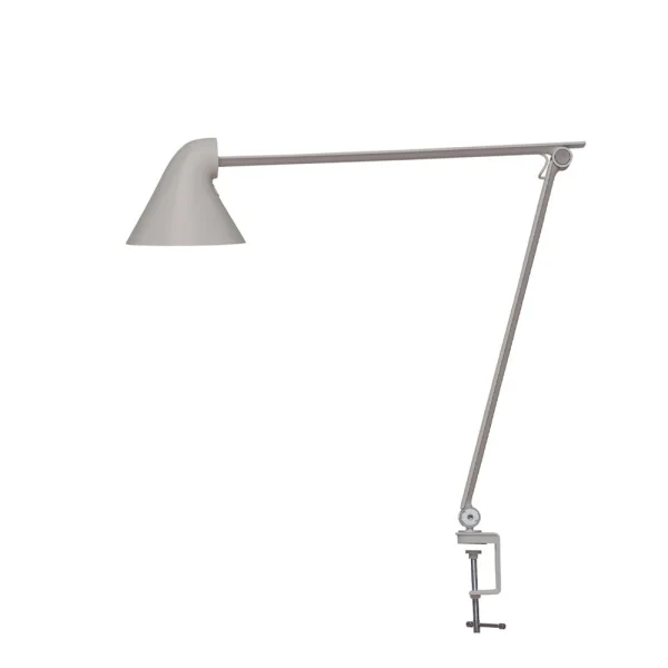 Louis Poulsen NJP bureaulamp Lichtgrijs, clip, 2700k