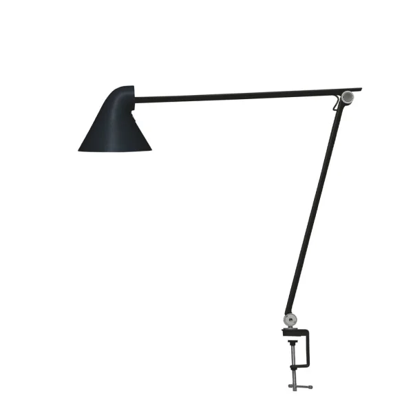 Louis Poulsen NJP bureaulamp Zwart, clip, 2700k