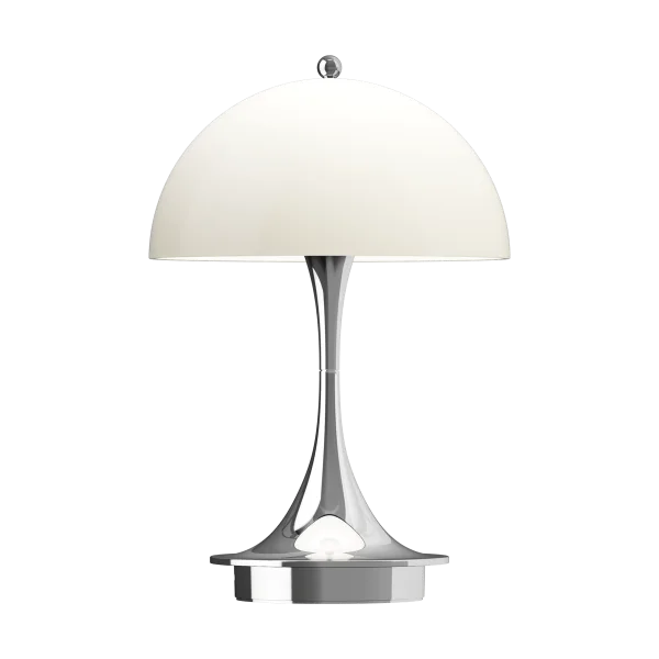 Louis Poulsen Panthella 160 Portable v3 tafellamp Chrome opal beige