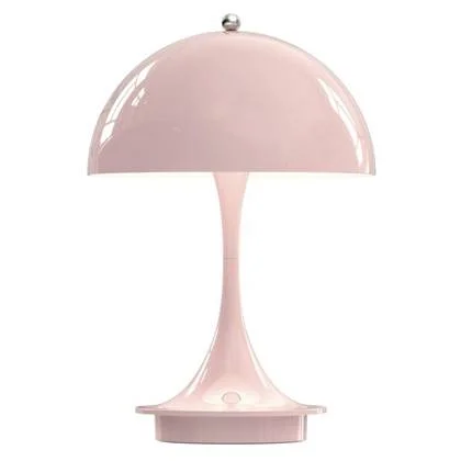 Louis Poulsen Panthella tafellamp V2 Ø16 LED oplaadbaar Opal Pale Rose