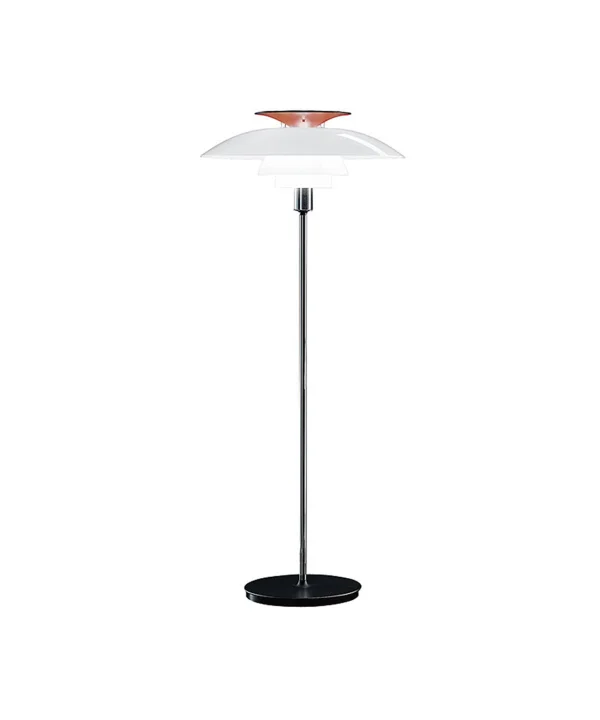 Louis Poulsen - PH 80 Vloerlamp White Opal/Chrome Plated