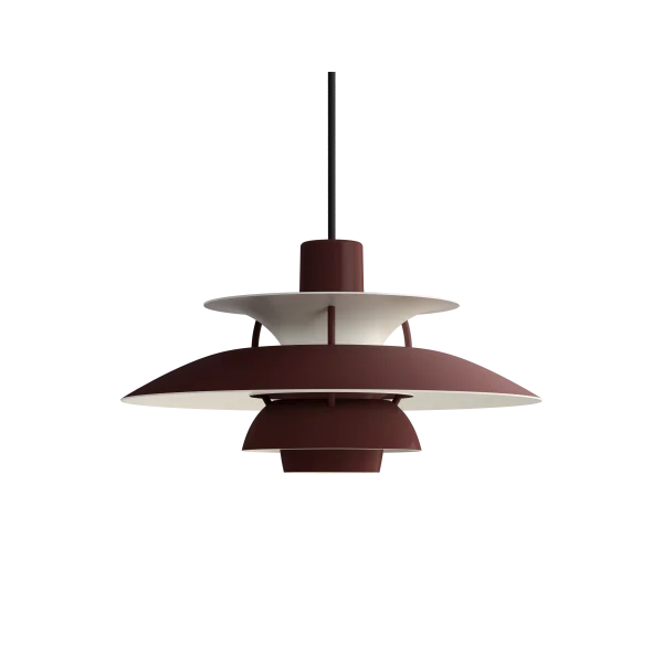 Louis Poulsen PH5 mini hanglamp Monochroom 2024 - burgundy