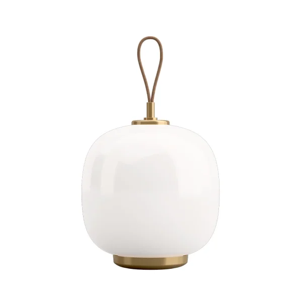 Louis Poulsen - VL45 Radiohus Portable Taffellamp Brass/Glossy White Opaal