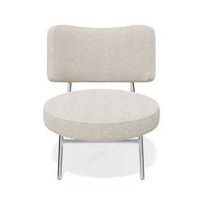 Lounge fauteuil in crème bouclette stof