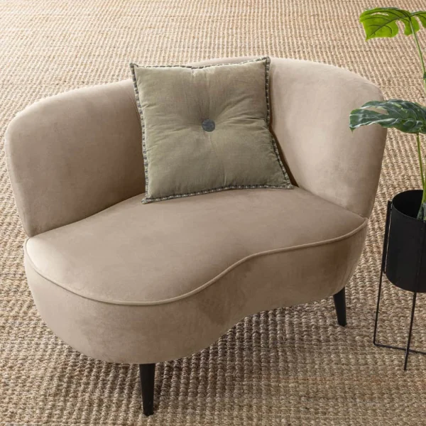 Lounge fauteuil Sara - Khaki rechts