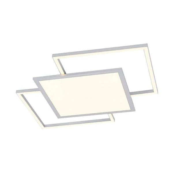 Lucande - Ciaran Square Plafondlamp Silver