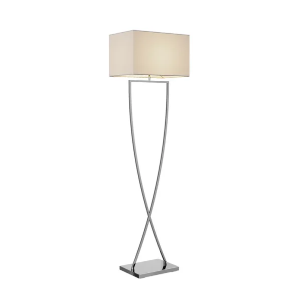 Lucande - Evaine Vloerlamp Chrome/White