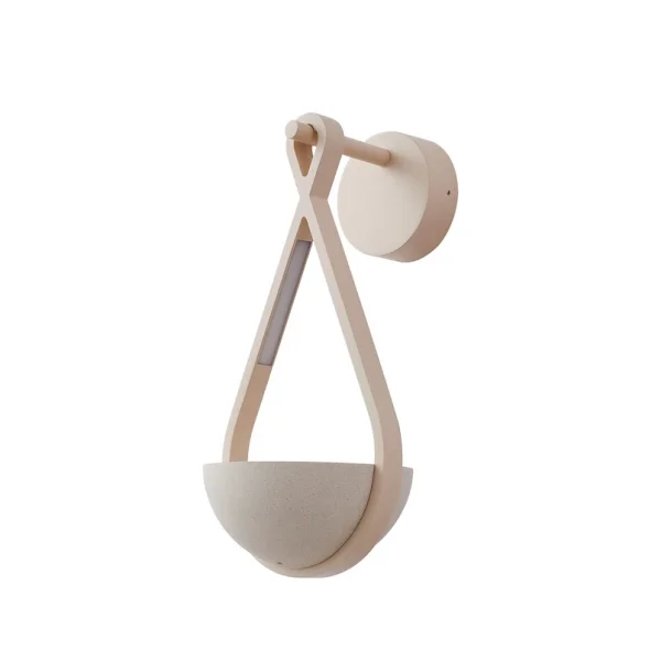 Lucande - Florka LED buiten wandlamp bloemenhanger IP54 beton