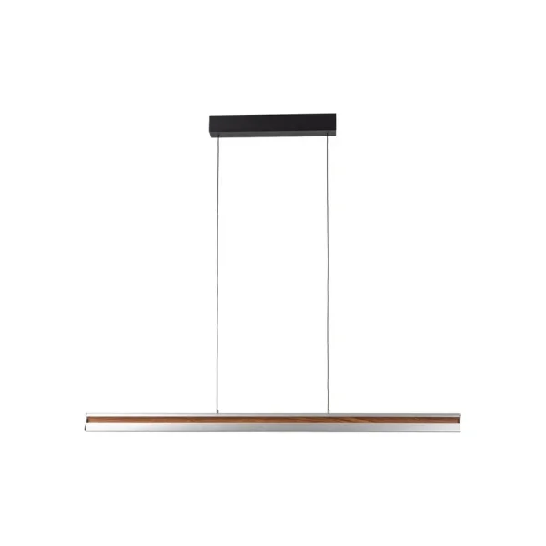 Lucande - Lutana LED hanglamp 101 cm roségoud/hout
