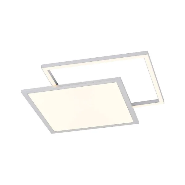 Lucande - Senan LED Square Plafondlamp CCT Silver