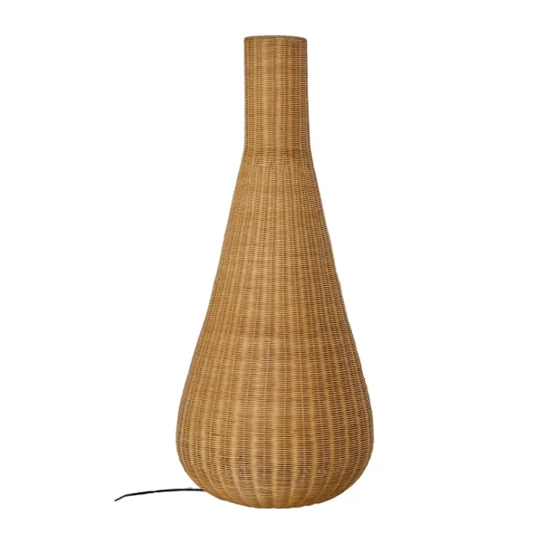 Lucande - Takeo vloerlamp, rotan, hoogte 115 cm, E27