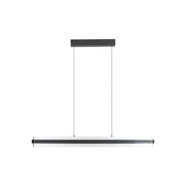 Lucande - Tarnin LED hanglamp, zwart/nikkel, 98 cm