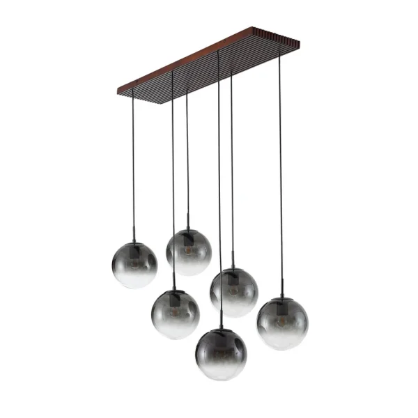 Lucande - Veloura hanglamp 100 cm glas 6-lamps