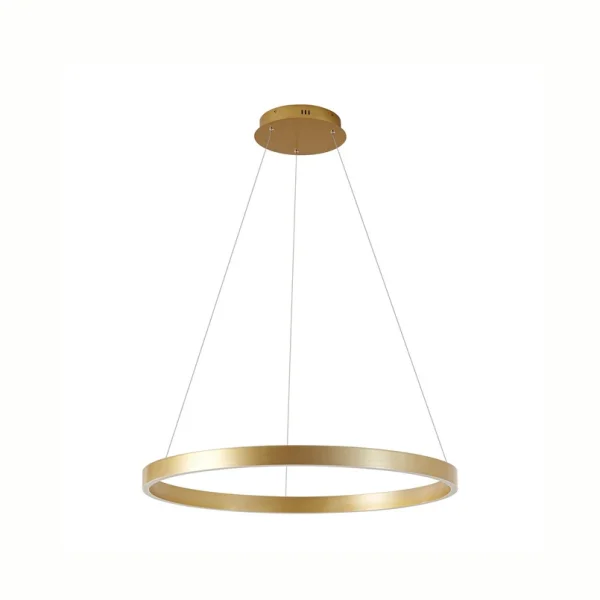 Lucande - Yonam LED hanglamp, Ø 80 cm, 1-lamp, goud, CCT