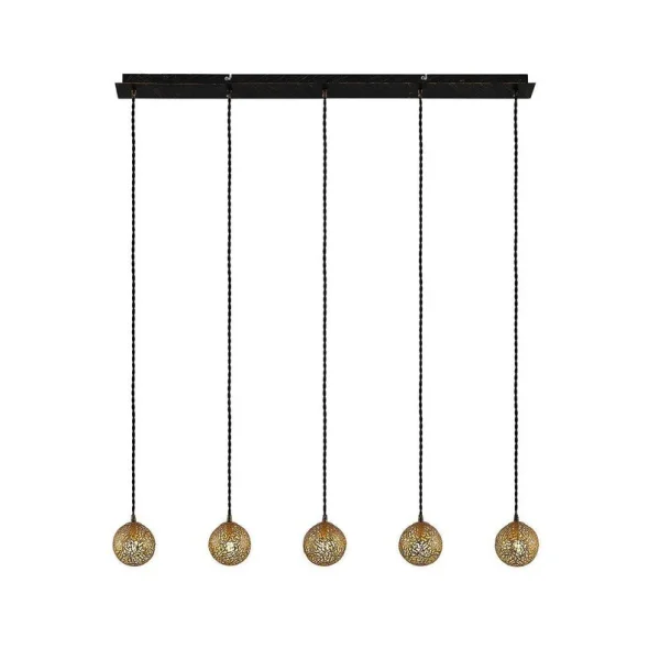 Lucande - Zale 5 Hanglamp Gold/Black