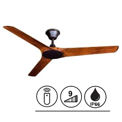 Lucci Air Plafondventilator Abyss Brons | Koa Ø 142cm IP66 incl.