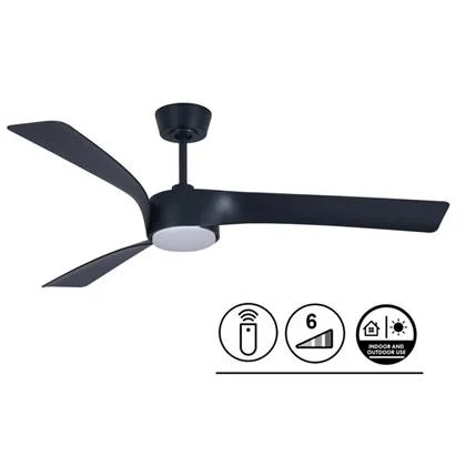 Lucci Air Plafondventilator Line Zwart Ø 132cm Incl. Lamp &