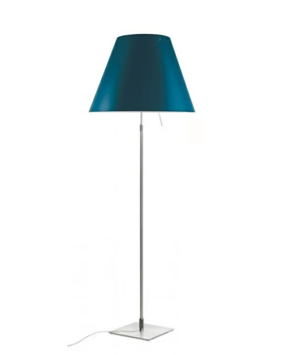 Luceplan - Costanza VloerLamp Alu/Petroleum Blue