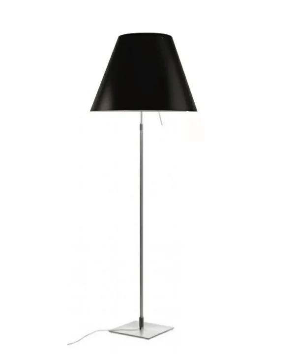 Luceplan - Costanza VloerLamp met Dimmer Alu/Liquorice Black