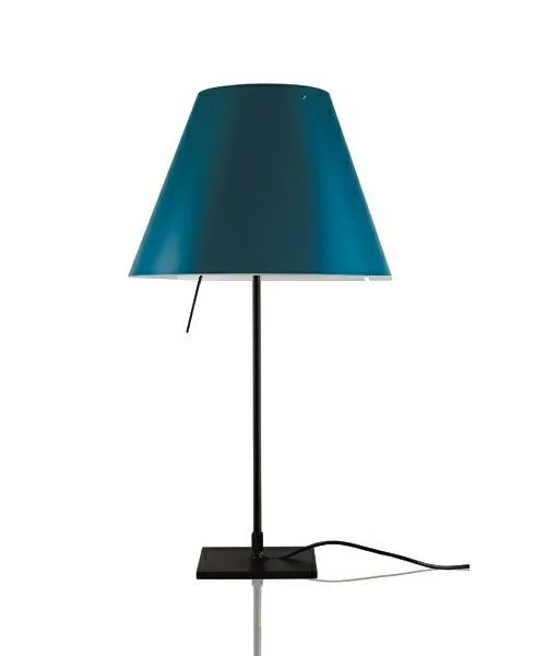 Luceplan - Costanzina Tafellamp Zwart/Petroleum Blue